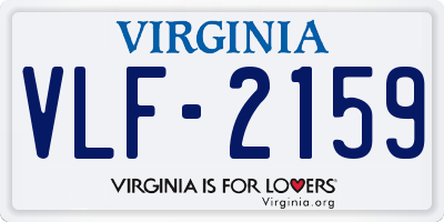 VA license plate VLF2159
