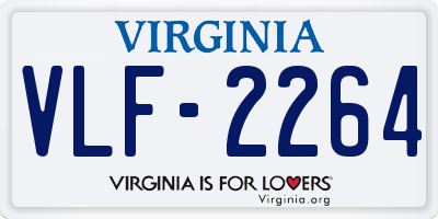 VA license plate VLF2264