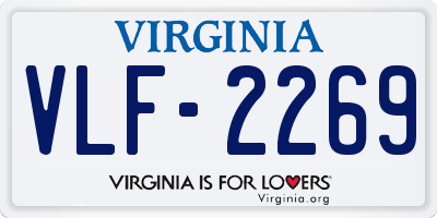 VA license plate VLF2269