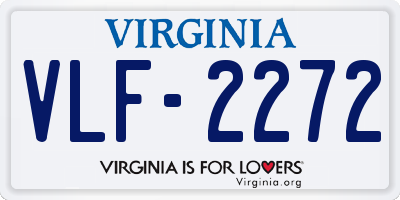 VA license plate VLF2272