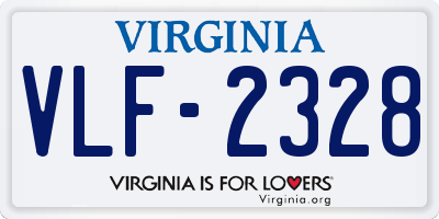 VA license plate VLF2328