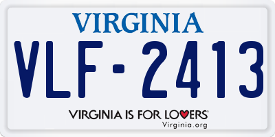 VA license plate VLF2413