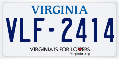 VA license plate VLF2414