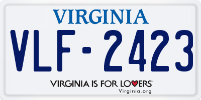 VA license plate VLF2423