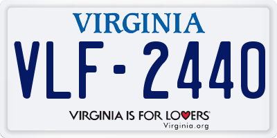 VA license plate VLF2440
