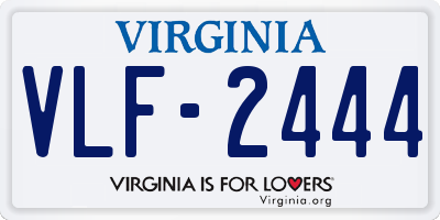 VA license plate VLF2444