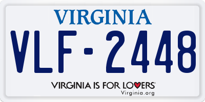 VA license plate VLF2448