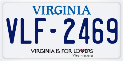 VA license plate VLF2469