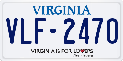 VA license plate VLF2470