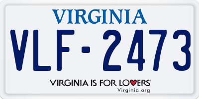 VA license plate VLF2473