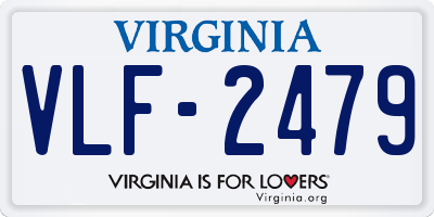 VA license plate VLF2479