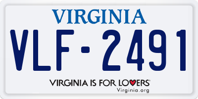 VA license plate VLF2491