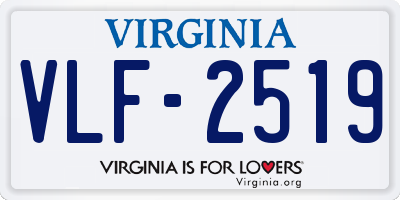 VA license plate VLF2519