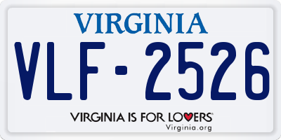 VA license plate VLF2526
