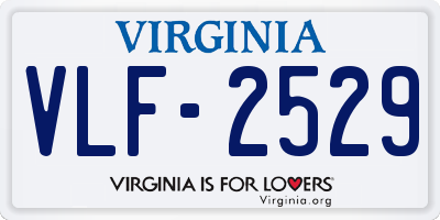 VA license plate VLF2529