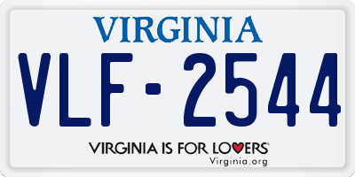 VA license plate VLF2544
