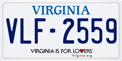 VA license plate VLF2559