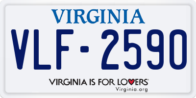VA license plate VLF2590