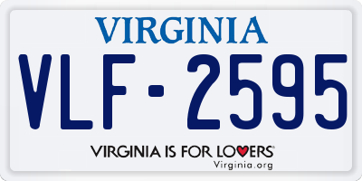 VA license plate VLF2595