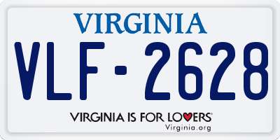 VA license plate VLF2628
