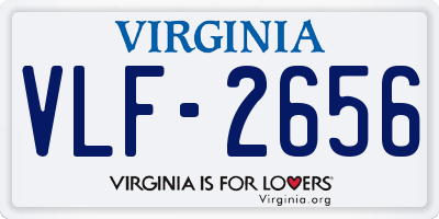 VA license plate VLF2656