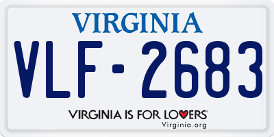 VA license plate VLF2683