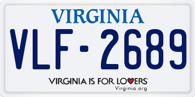 VA license plate VLF2689