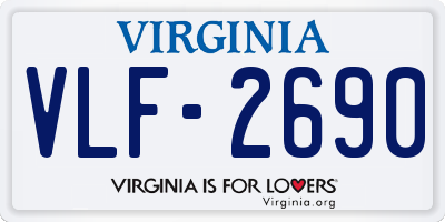 VA license plate VLF2690