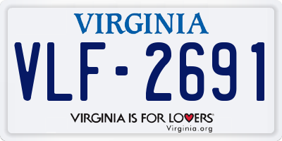 VA license plate VLF2691
