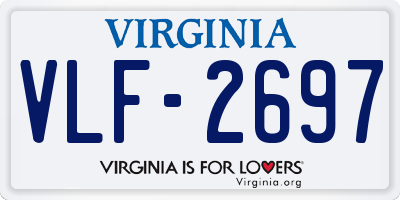VA license plate VLF2697