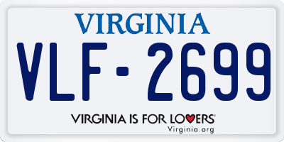 VA license plate VLF2699