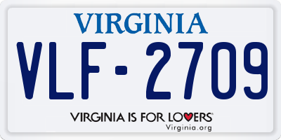 VA license plate VLF2709