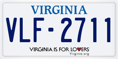 VA license plate VLF2711
