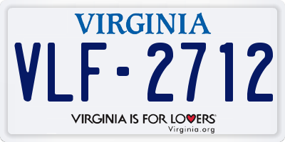 VA license plate VLF2712