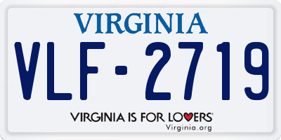 VA license plate VLF2719