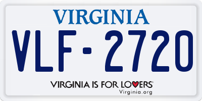 VA license plate VLF2720