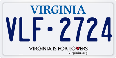 VA license plate VLF2724
