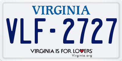 VA license plate VLF2727