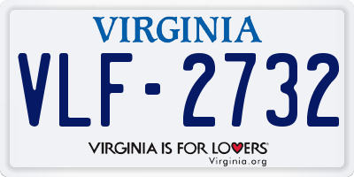 VA license plate VLF2732