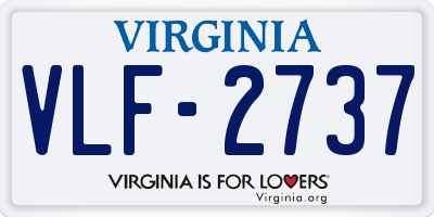 VA license plate VLF2737