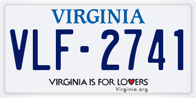 VA license plate VLF2741