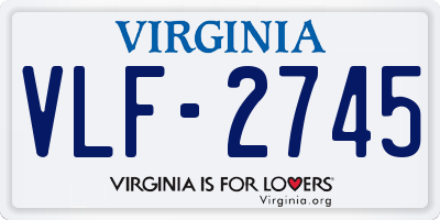 VA license plate VLF2745