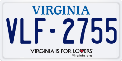 VA license plate VLF2755