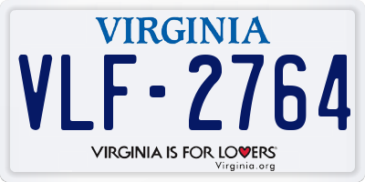 VA license plate VLF2764