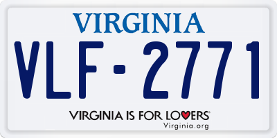 VA license plate VLF2771