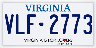 VA license plate VLF2773