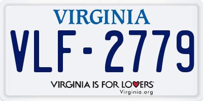 VA license plate VLF2779