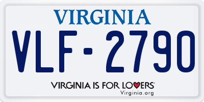 VA license plate VLF2790
