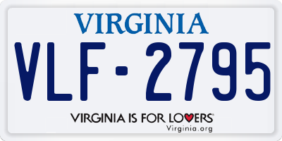 VA license plate VLF2795