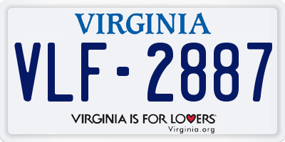 VA license plate VLF2887